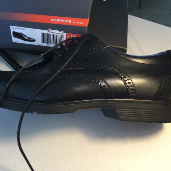 Brand New In Box Gorgeous Rockport Black Mens Wingtips - Picture 6 of 10